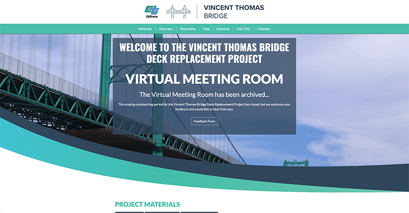 Vincent Thomas Bridge Deck Replacement Project Screenshot